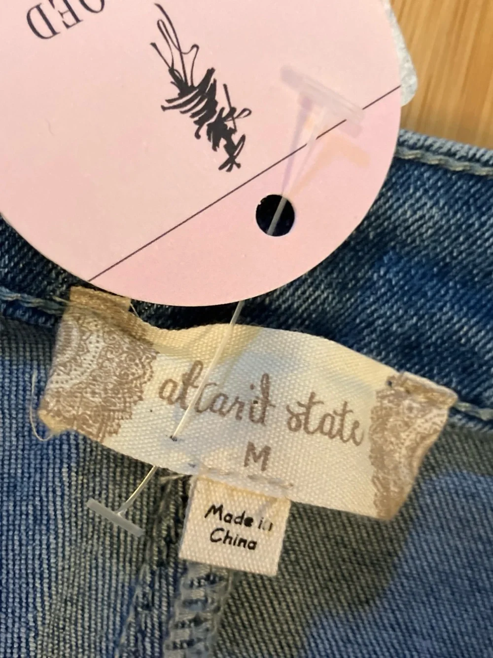 Altar'd State Dark Blue Panel Flare Jeans NWT